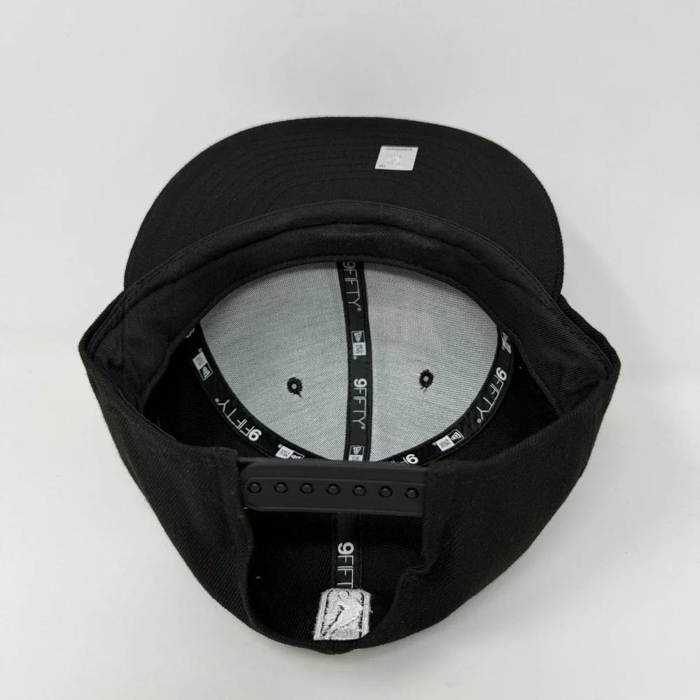New Era 9FIFTY Utah Jazz Snapback Hat Black White NBA‎ Basketball Cap Flat Bill